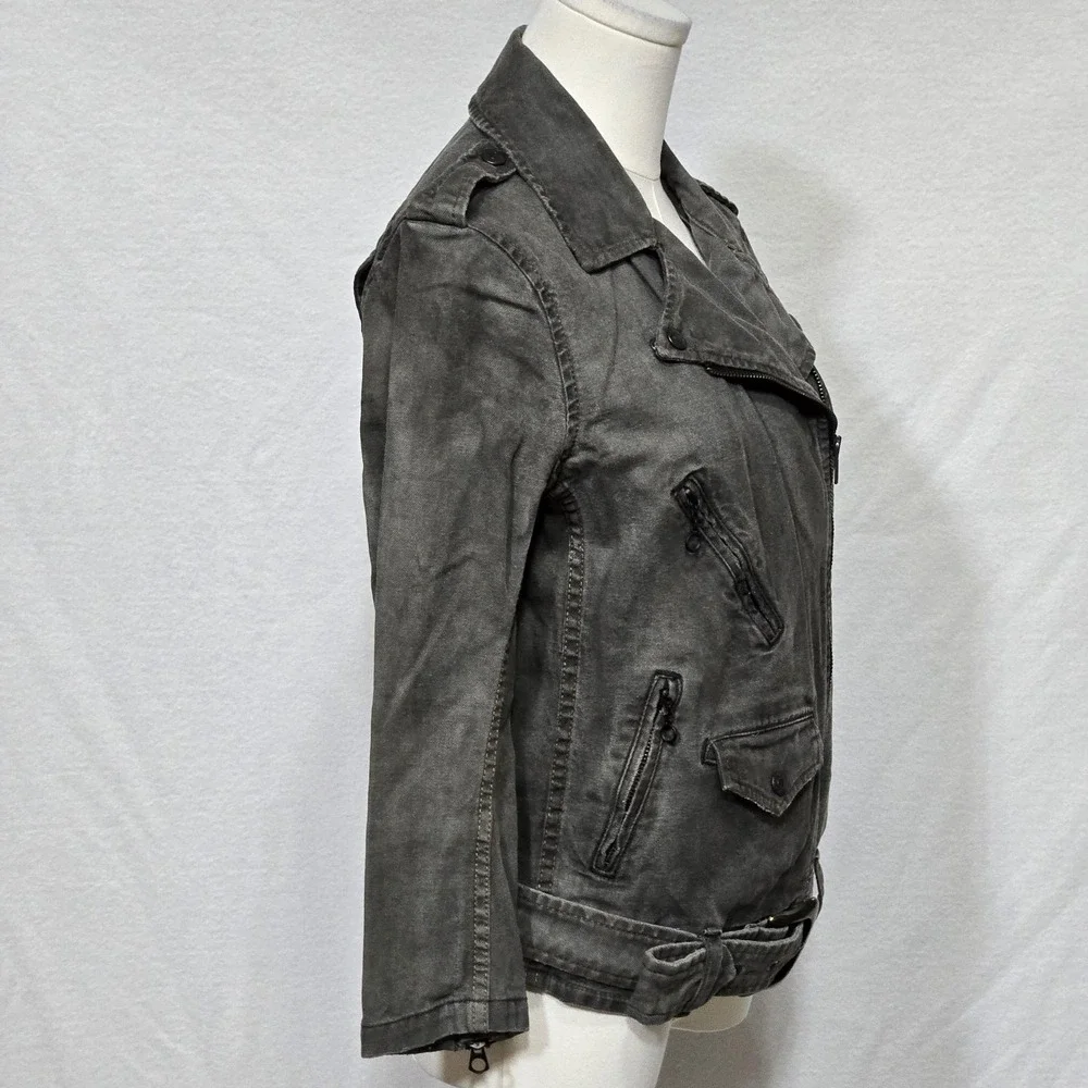 Denim & Supply‎ Ralph Lauren Jacket Womens Medium Moto Biker Belted Zip